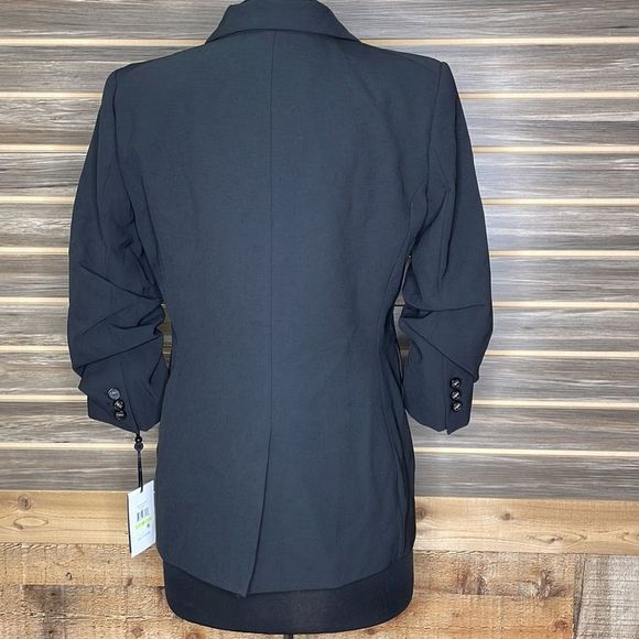 Dkny Petite Plaid Cuffed-Sleeve Blazer-4P - Picture 3 of 6